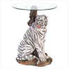 TABLES - WHITE TIGER ACCENT TABLE - TIGER MOTIF SIDE TABLE